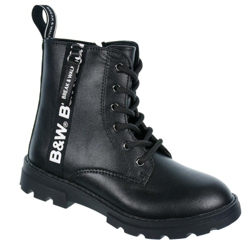594049 B&W Botín sintético. forro y plantilla textil acolchado. cremallera y cordones ajustables. Piso de goma antideslizante.