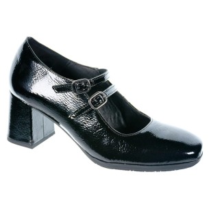 Dami16 Desiree Zapato Piel Charol. Forro en textil. hebilla . Plantilla acolchada piel. Tacón ancho de 6cm. alto. antideslizante 2