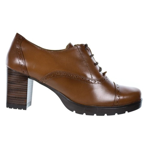 LEURY13 Desireé  Zapato Piel. Forro textil, plantilla acolchada. Con cordones. Suela antideslizante. Tacón grueso 7cm.de altura