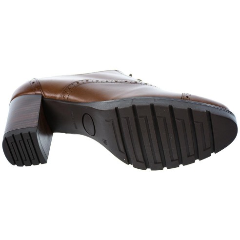 LEURY13 Desireé  Zapato Piel. Forro textil, plantilla acolchada. Con cordones. Suela antideslizante. Tacón grueso 7cm.de altura