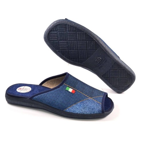 343 Cmconfort Chancla Zapatilla chancla de estar por casa. Textil con puntera abierta. Plantilla acolchada para un máximo confor