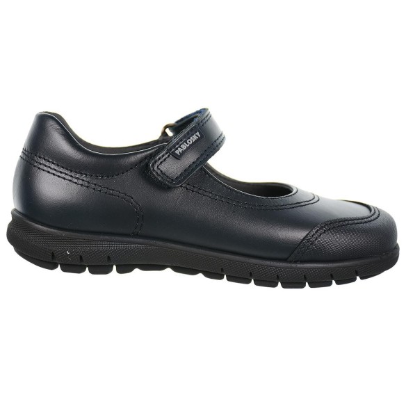 348220 Pablosky Zapato Piel Colegial. Forro y plantilla textil transpirable. Velcro. Suela antideslizante