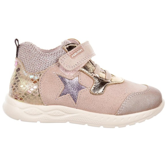 034972 Pablosky Botín Piel. Forro transpirable y sin costuras. Microfibra ecológica. Velcro elástico. Antideslizante