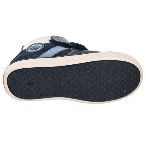 035320 Pablosky Botín Piel. Forro transpirable. velcro y puntera reforzada. Suela antideslizante flexible.