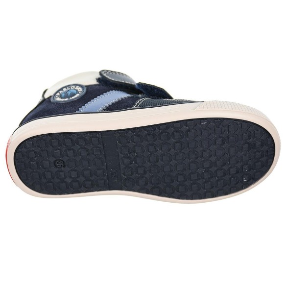 035320 Pablosky Botín Piel. Forro transpirable. velcro y puntera reforzada. Suela antideslizante flexible.