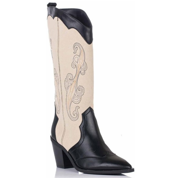 25234 D´angela Bota cowboy sintético. forro y plantilla textil acolchado, Cremallera interior. Tacón ancho de 7cm de altura.