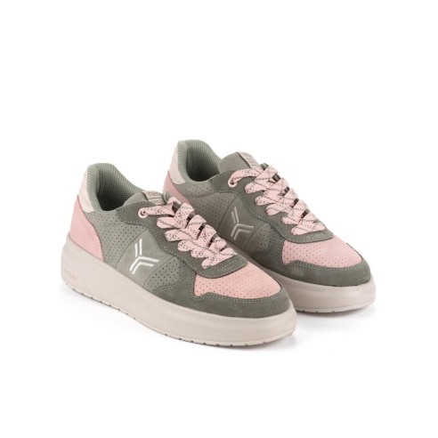 Moussy Yumas Sneaker Piel Serraje. Forro textil. cordones ajustables. Plantilla extraíble confort látex y suela antideslizante.