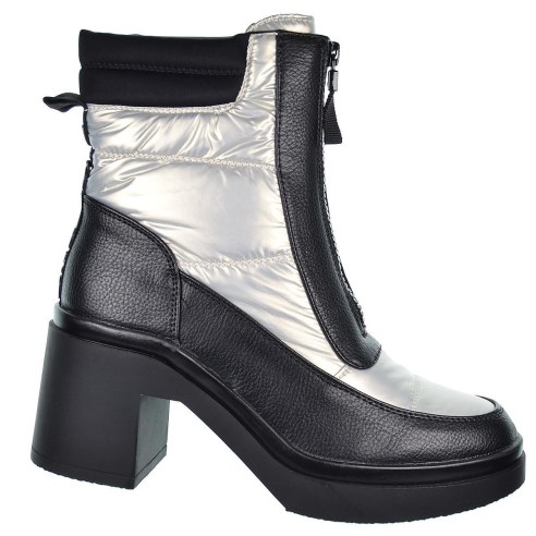 25221 D´Angela Botín Acolchado textil acolchado y sintético con forro textil. Cremallera tacón ancho de 7cm y plataforma de 2cm.