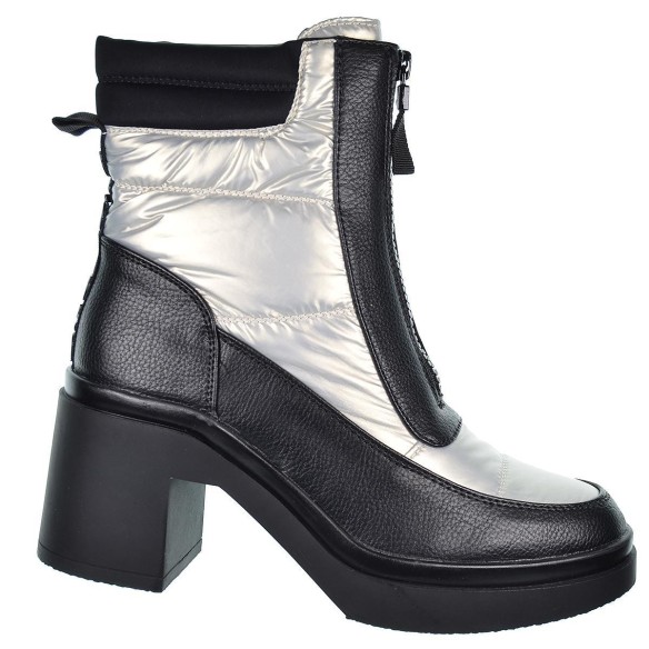 25221 D´Angela Botín Acolchado textil acolchado y sintético con forro textil. Cremallera tacón ancho de 7cm y plataforma de 2cm.