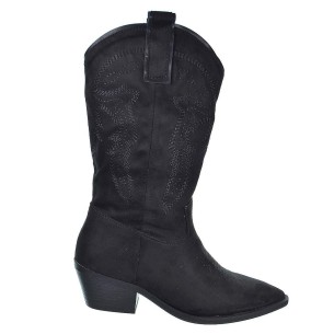 25239 D´Angela Bota cowboy de ante sintético. Forro y plantilla textil acolchado, con cremallera. tacón ancho de 5cm de altura.