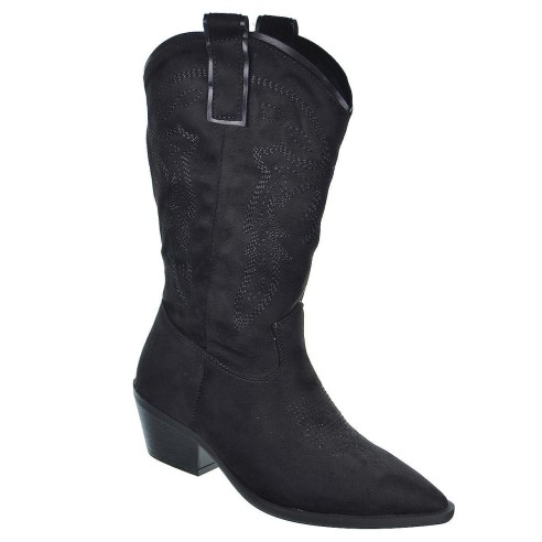 25239 D´Angela Bota cowboy de ante sintético. Forro y plantilla textil acolchado, con cremallera. tacón ancho de 5cm de altura.