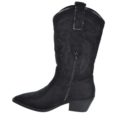 25239 D´Angela Bota cowboy de ante sintético. Forro y plantilla textil acolchado, con cremallera. tacón ancho de 5cm de altura.