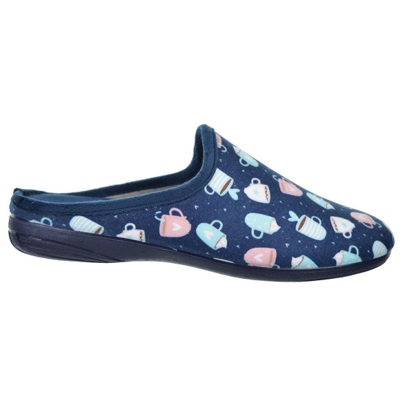 13213 Biorelax Zapatilla Casa. Destalonada en textil. Plantilla extraíble acolchada. Máximo confort. Suela goma antideslizante