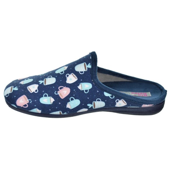 13213 Biorelax Zapatilla Casa. Destalonada en textil. Plantilla extraíble acolchada. Máximo confort. Suela goma antideslizante