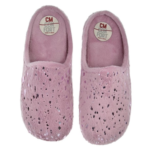 939 Cmconfort Zapatilla estar por casa destalonada. Textil  plantilla acolchada. Suela  goma antideslizante, ligero y flexible