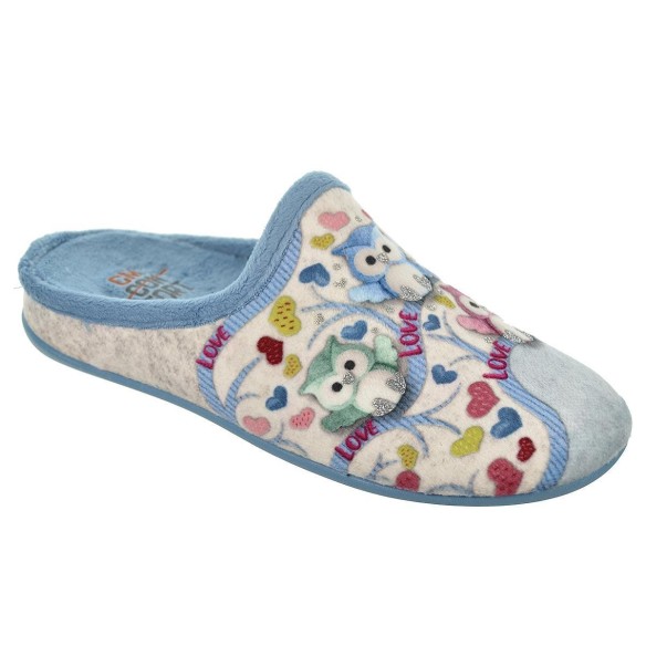 20186 Cmconfort Zapatilla estar por casa destalonada. Textil  plantilla acolchada. Suela  goma antideslizante, ligero y flexible