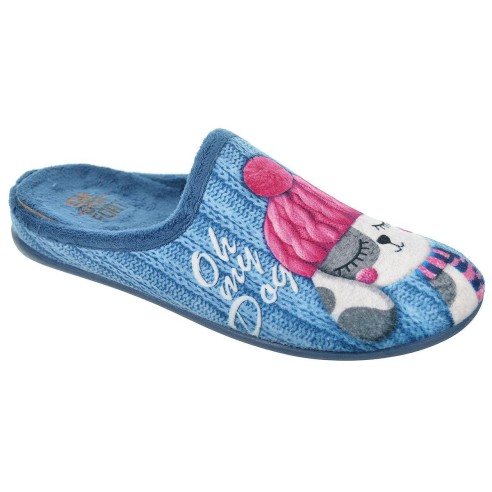 10573 Cmconfort Zapatilla estar por casa destalonada. Textil  plantilla acolchada. Suela  goma antideslizante, ligero y flexible