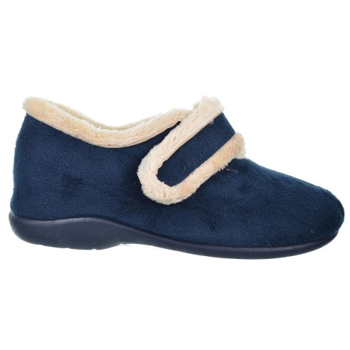 30559 Cmconfort Zapatilla Casa. Textil muy suave con velcro ajustable y plantilla acolchada. antideslizante.