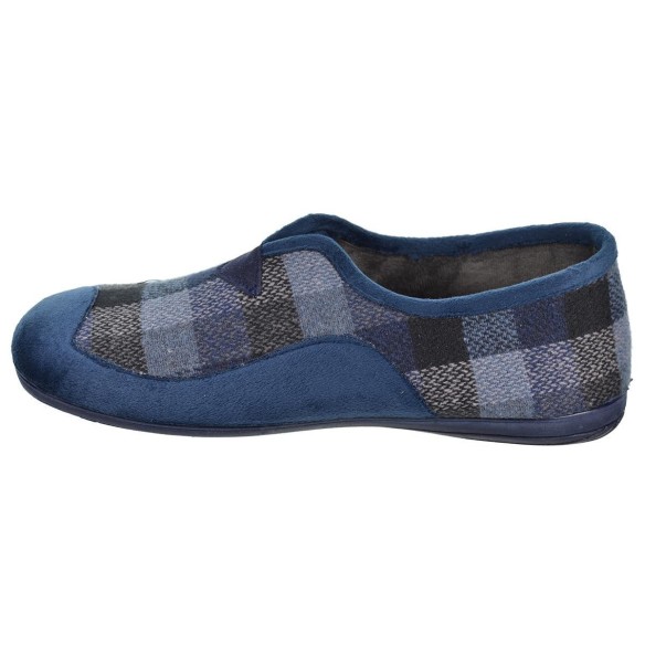 13685 Biorelax Zapatilla casa en textil muy suave y plantilla extraíble acolchada goma antideslizante, muy ligero y flexible.