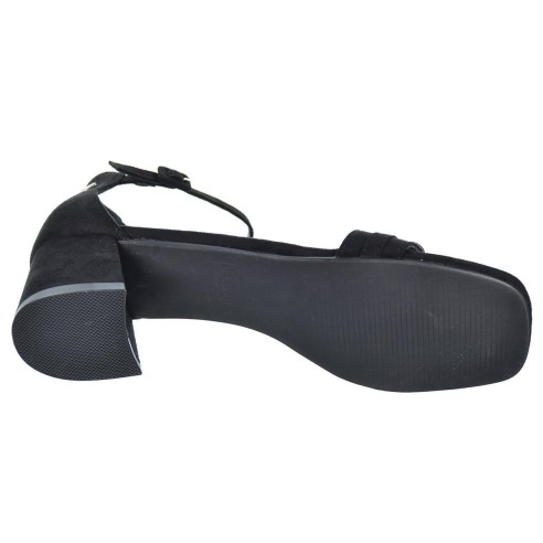 Refresh 171892 Sandalia Antelina Vegana Tacón Ancho Mujer