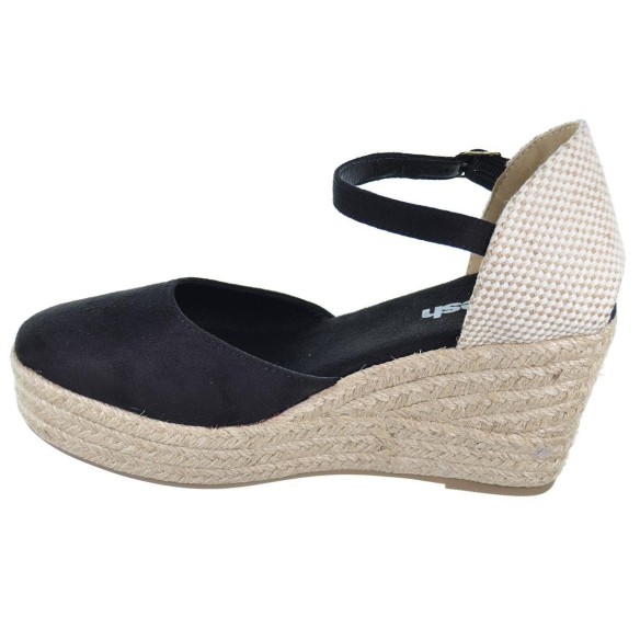 Refresh 171942 Alpargata Antelina Vegana Cuña 8 cm Antideslizante Mujer