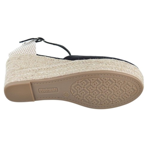 Refresh 171942 Alpargata Antelina Vegana Cuña 8 cm Antideslizante Mujer