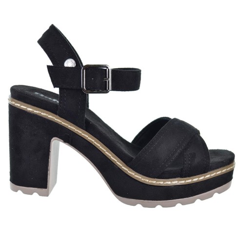 Refresh 171560 Sandalia Antelina Vegana Tacón Plataforma Mujer