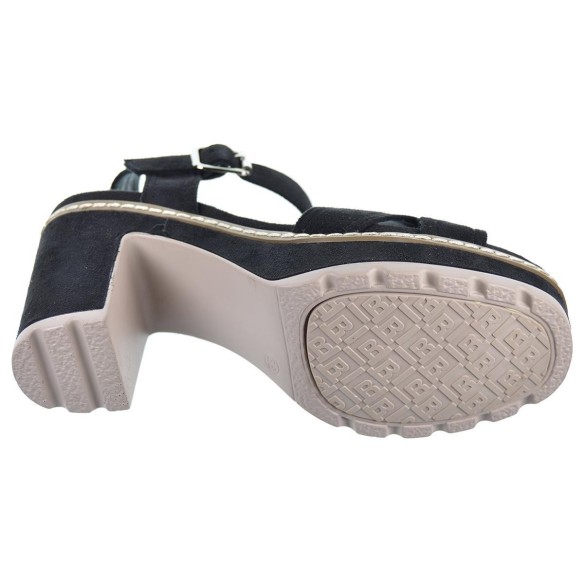 Refresh 171560 Sandalia Antelina Vegana Tacón Plataforma Mujer