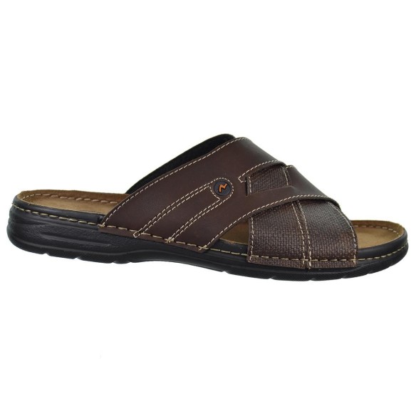 Arizona 634 Sandalia Zueco Acolchada Tiras Cruzadas Hombre en sintético y plantilla en piel acolchada. Piso de caucho.