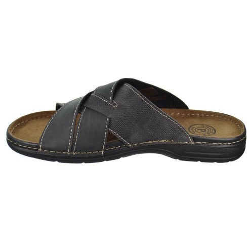 Arizona 634 Sandalia Zueco Acolchada Tiras Cruzadas Hombre en sintético y plantilla en piel acolchada. Piso de caucho.