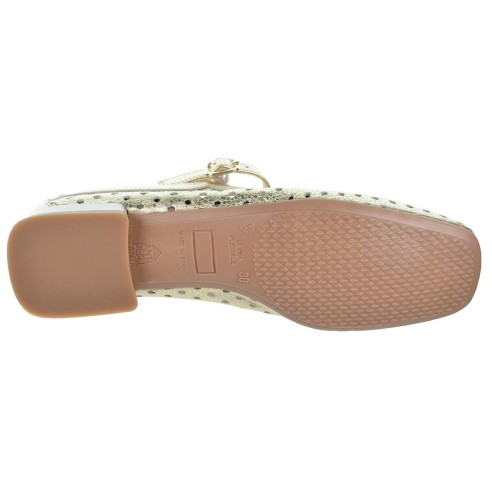 Desiree Dati5 Zapato Estilo Mercedes en Piel. Hebilla regulable. Acolchada.  antideslizante con tacón ancho de 2cm.