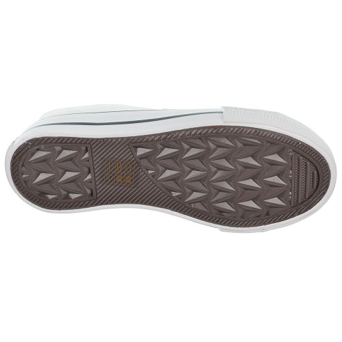 Zapatilla de lona. Forro textil. Cierre en cordones ajustables. Piso y puntera de goma antideslizante.