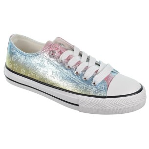 Conguitos 283059 Zapatilla Antideslizante  Textil Metalizado Cordones Niña 2