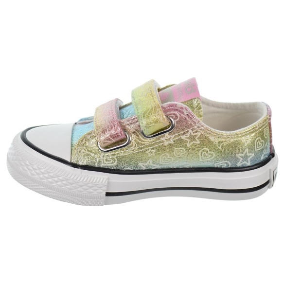 Osito 141073 Zapatilla textil metalizado Velcro Niña antideslizante