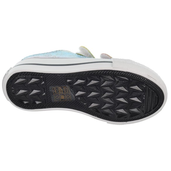 Osito 141073 Zapatilla textil metalizado Velcro Niña antideslizante