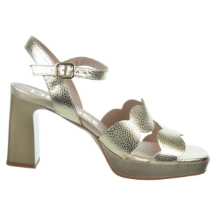 Desiree Judit7 Sandalia Piel Metalizada Plataforma y Tacón Mujer
