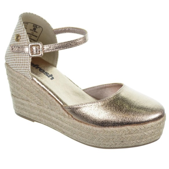 refresh 171958 alpargata metalizada vegana cuna yute mujer antideslizante