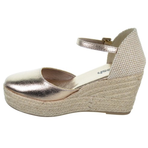 refresh 171958 alpargata metalizada vegana cuna yute mujer antideslizante