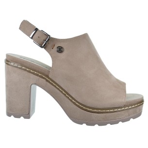 refresh 171874 sandalia antelina vegana tacon plataforma mujer antideslizante