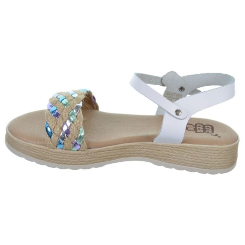 Crecendo 2567 Sandalia Piel Acolchada Trenzada Colores Niña Antideslizante