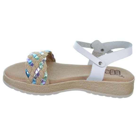 Crecendo 2567 Sandalia Piel Acolchada Trenzada Colores Niña Antideslizante