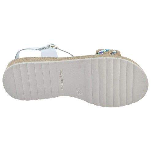 Crecendo 2567 Sandalia Piel Acolchada Trenzada Colores Niña Antideslizante