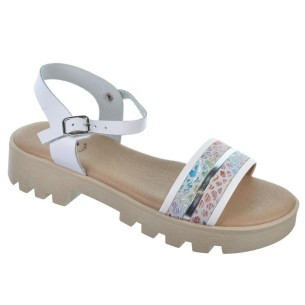 Crecendo 2570 Sandalia Acolchada Piel Fantasía Hebilla Niña 2
