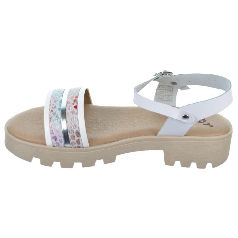 Crecendo 2570 Sandalia Acolchada Piel Fantasía Hebilla Niña