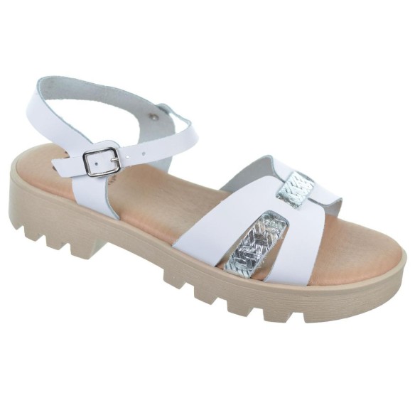 Crecendo 2571 Sandalia Piel Hebilla Antideslizante Niña