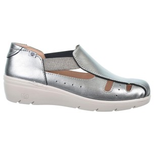 Laura Azaña 26819 Sandalia Cuña Confort Piel metalizada Mujer