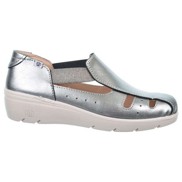 Laura Azaña 26819 Sandalia Cuña Confort Piel metalizada Mujer