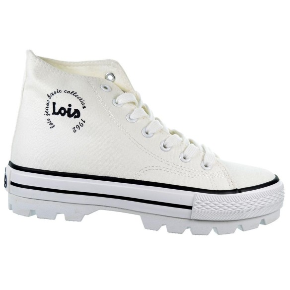 Lois 61361 Zapatilla Botín Lona Textil Acolchada Mujer cordones
