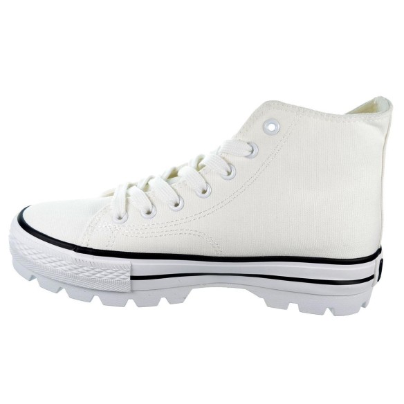 Lois 61361 Zapatilla Botín Lona Textil Acolchada Mujer cordones