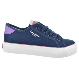 Lois 61364 Zapatilla Lona Textil Acolchada Cordones Mujer 2